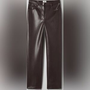 Aritzia Dark Brown Straight Leg Pants
